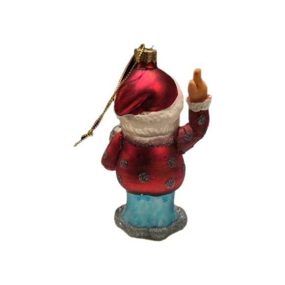 New Multi Color Flame Pants Disco Ball Santa Claus Christmas Tree Ornament Decor - Picture 2 of 3